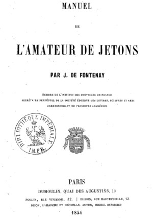 L'amateur de jetons - 1854 - Source BNF - Gallica